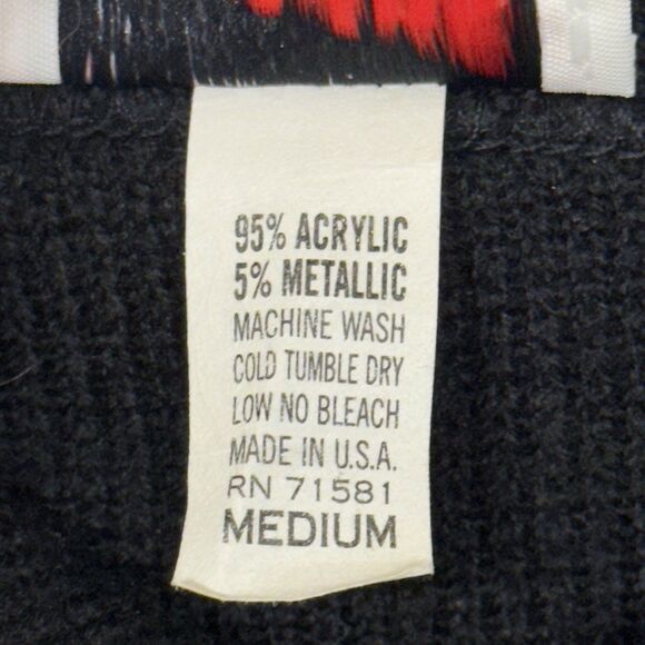 Vtg Mathias Metallic Collared Diamond Argyle Pattern Sweater USA Made Women M - Picture 6 of 11